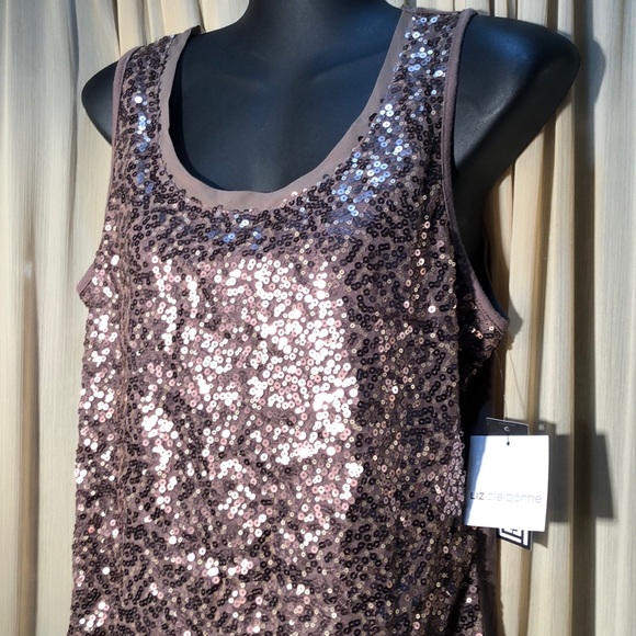Liz Claiborne Tops - Liz Claiborne Copper Sequined Tank NWT Large